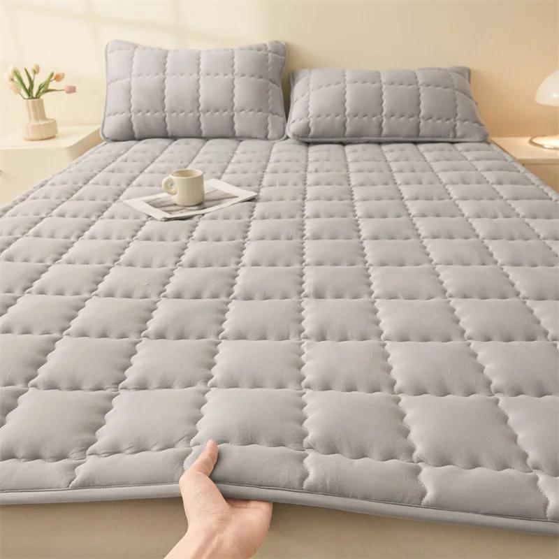 Class A Skin-friendly Abraded Mattress, Bed Mattress Padded Mattress Available In All Seasons Solid Color Grid