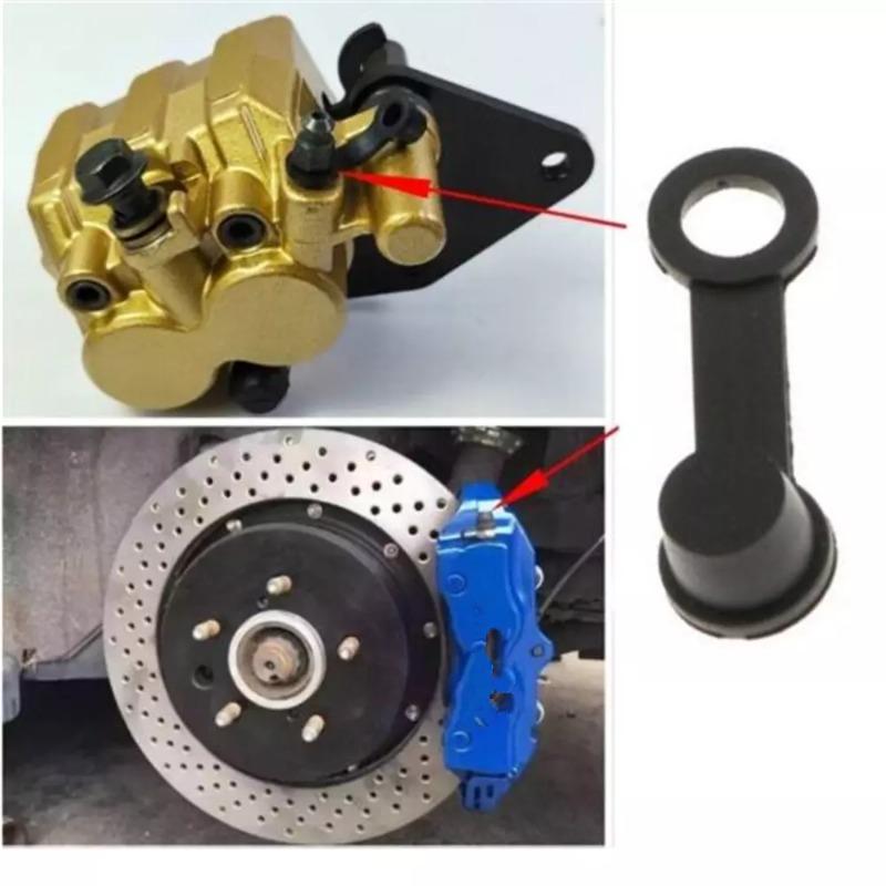 10/20/30Pcs 8mm Car Brake Pump Screw Dust Cap Oil Drain Screw Cap Brake Caliper Bleed Nipple Black Cover Rubber Motorcycle