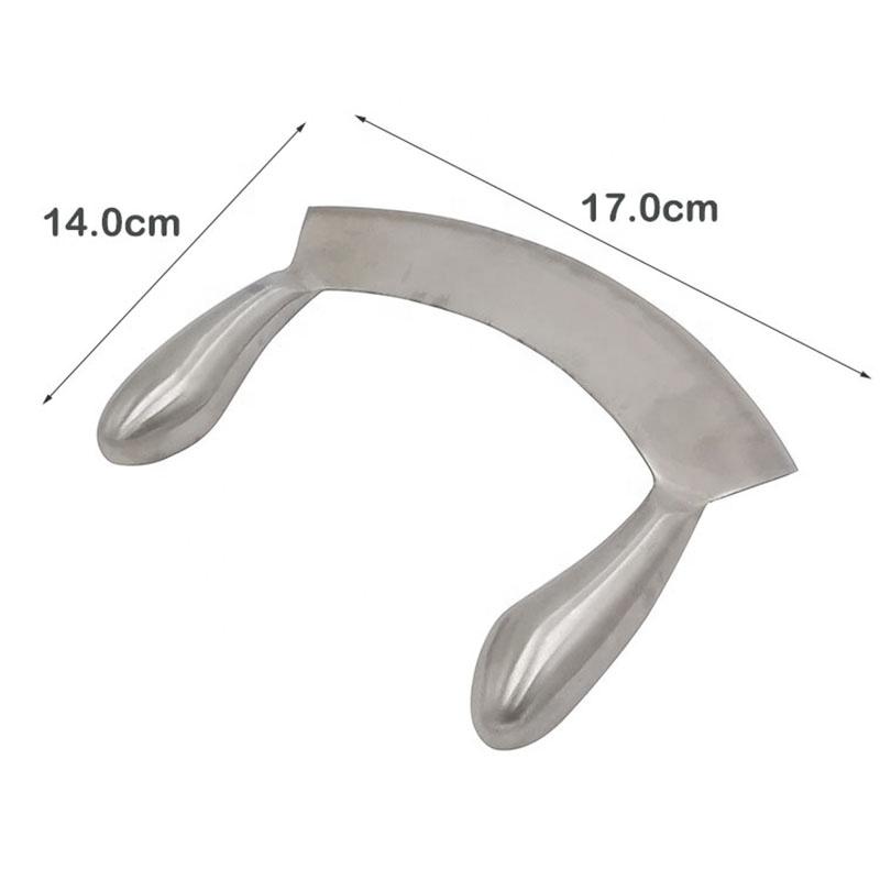 Hochwertiges Edelstahl Doppelgriff Käsemesser Gemüseschneider Tragbares Küchenzubehör Pizzaverpackung Metall