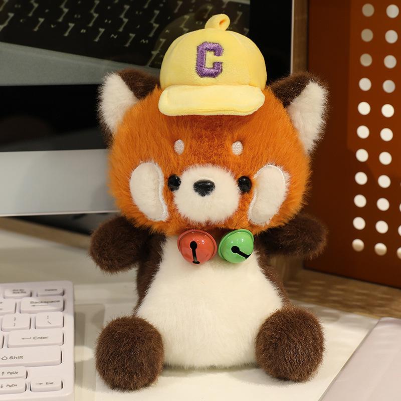 

Милый столик с плюшевой куклой панды, тряпичной куклой пингвина, украшениями в виде маленьких панд, подарок на день рождения для девочки 18cm