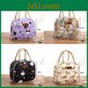 Canvas Lunch Bag Handheld Tote For Office Workers And Students With Zipper Closure