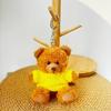 Wearable Teddy Bear Keychain Pendant – Plush Toy Gift for Graduation Season with Logo Print
