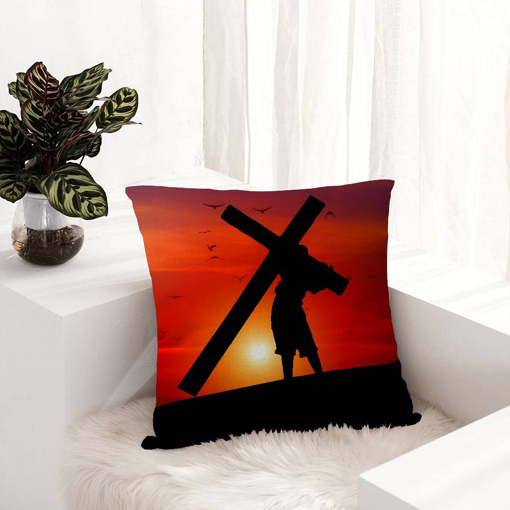Einfache Kreuz Jesus Personalisierte Kissenhülle Kinderzimmer Wilde Party Deko Kissenbezug Kindergeburtstag Dusche Geschenk
