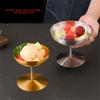 Elegante Retro-Dessertschalen aus Edelstahl mit Fuß 150ml/250ml Fassungsvermögen für Eis Cocktails Salate