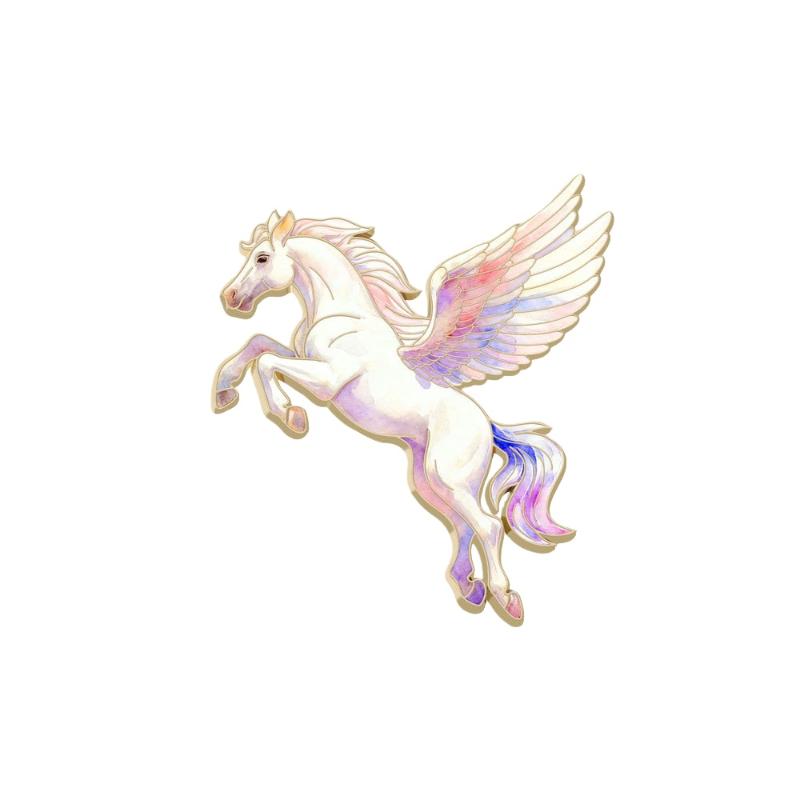 

1/4 шт. Брошки з літаючим конем для жінок і чоловіків, милі значки з поні, аксесуари для одягу та сумки, подарунок року