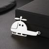 Teamer Cute Helicopter Charm Stainless Steel Airplane Motorbike Vehicle Pendant for Jewelry Making Creative DIY Wholesale