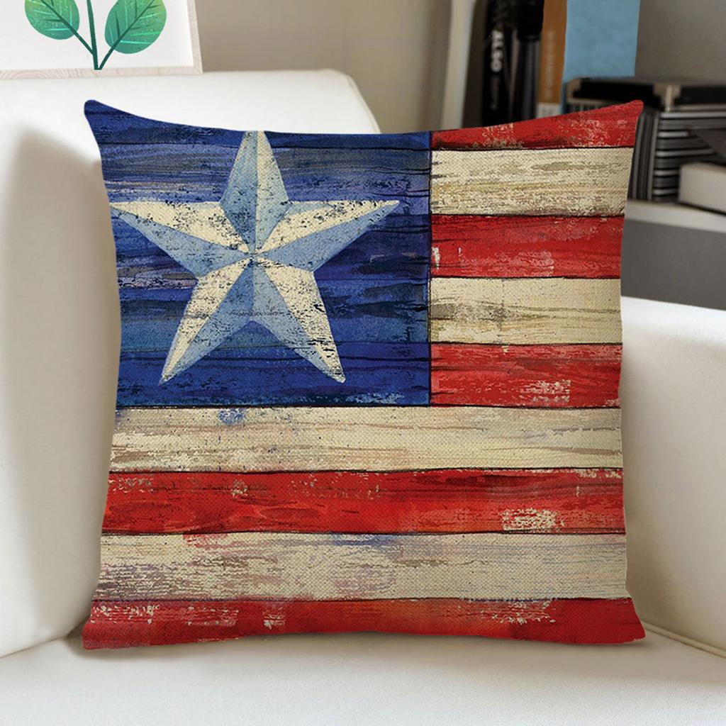 Independence Day Pillowcase Cartoon  Linen Digital Printing Pillowcase