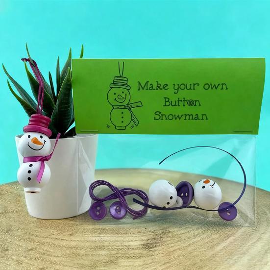 Yousheng DIY Button Christmas Ornament Kit Christmas Buttons Ornament Making Set Hand-Assembled Snowman/Santa/Angel Button Crafts for Xmas Tree