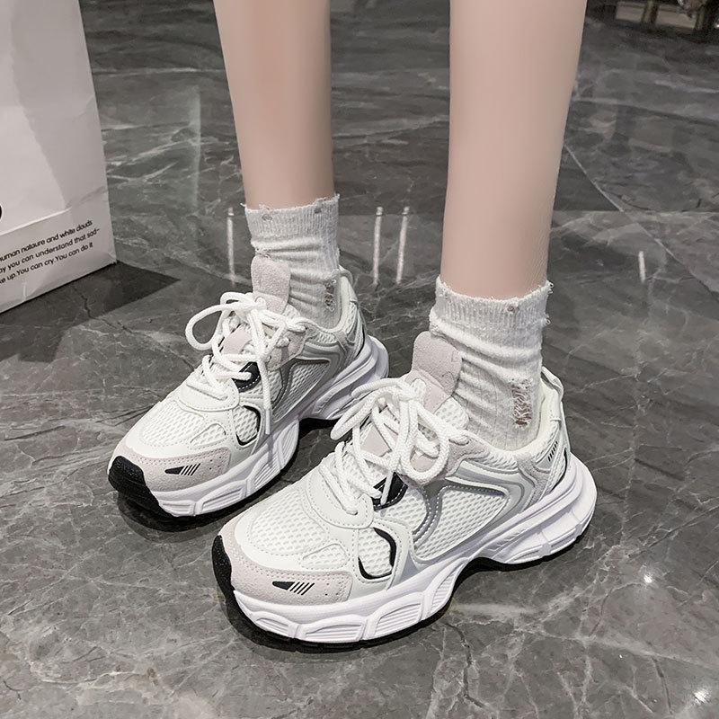 Dad shoes  new spring and autumn  shoes versatile thick-soled heightening casual sports shoes