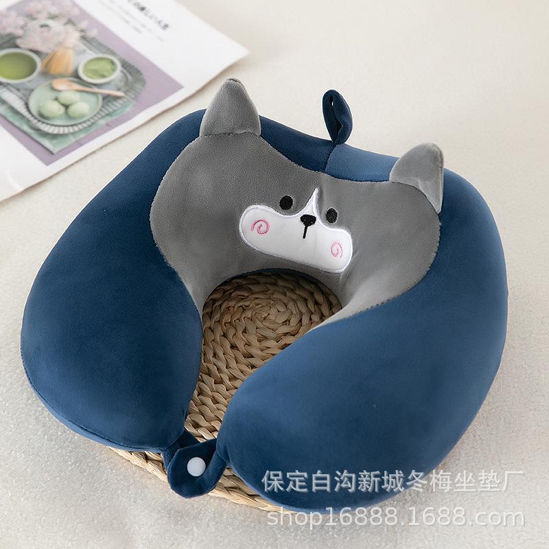 Cartoon memory cotton u-shaped pillow car neck pillow office portable travel cervical pillow