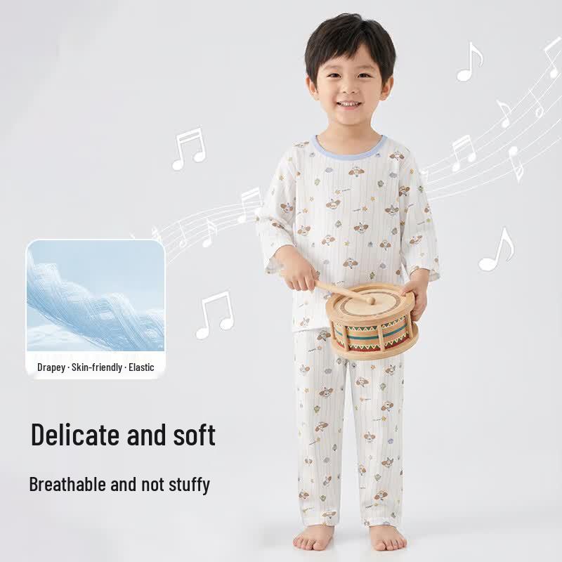 ZISEHY Lyocell Boys  Thin Summer Pajama Set 130