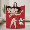 B-Bettys Boops Comfortable Blanket Cartoon Doll Casual Plane Travel Throw Blanket Home Decor Flannel Bedspread Sofa Bed Cover