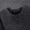 Women's Cherry Print Fashion Casual Old Washed T-Shirt Stone Washed Dark Grey Round Neck T-shirt, Leopard Print Cherry Letter Graphic Loose