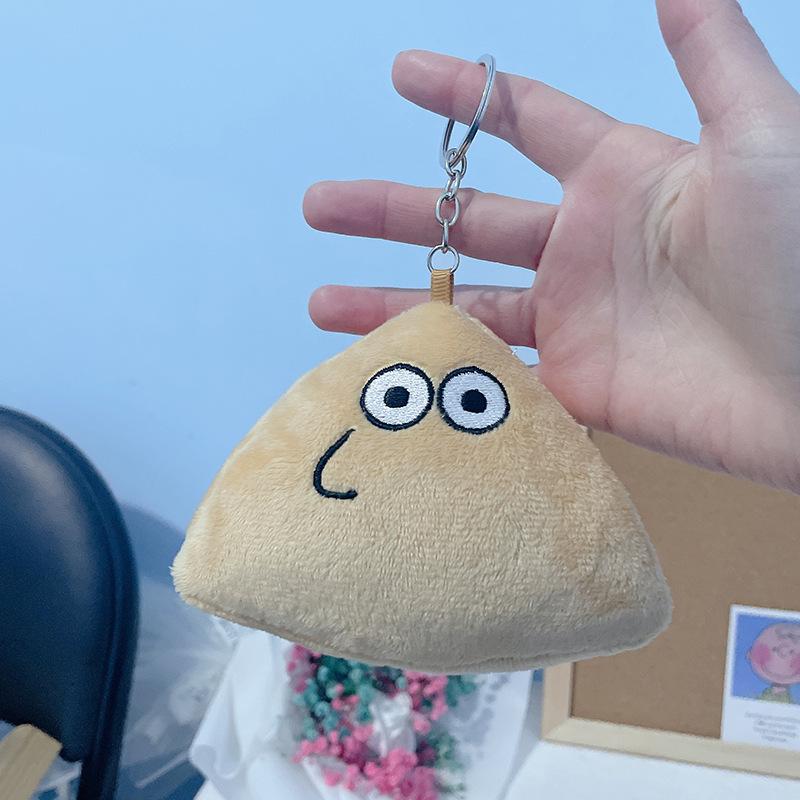 10cm Pou Pendant Plush Doll My Pet Alien Game Doll Backpack Pendant Keychain Peripheral Toy Soft Stuffed Keyring Bag Pendant