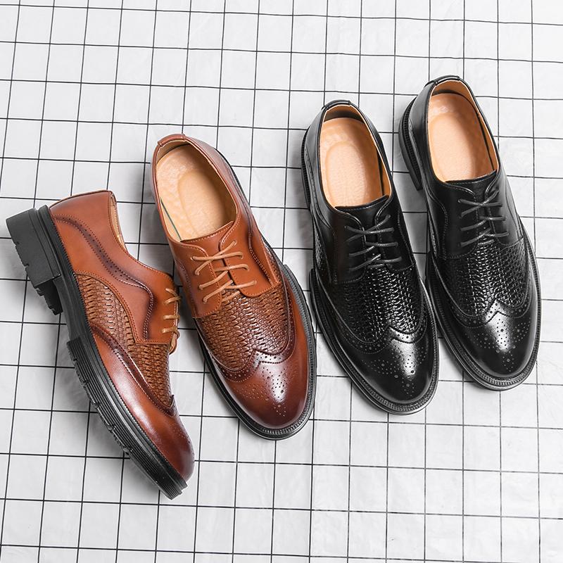 Herren Anzugschuhe Klassisch Lässig Leder Business Schuhe Für Männer Party Gesellschaft Brogues Hochzeit Leder Schuhe Männlich