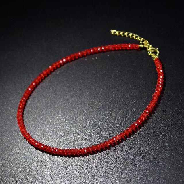 Trendy Multicolor Faceted Glass Bead Necklace