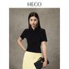 HECO New Chinese Style Disc Button Acetate Knit Short-Sleeve T-Shirt