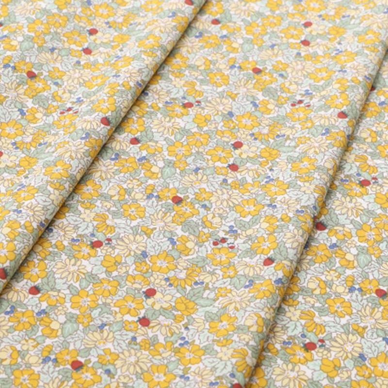 100x150cm French Sweet Floral Fabric Pure Cotton Printed Poplin Fabric Girl Dress Clothing Fabric Handmade DIY Accessories