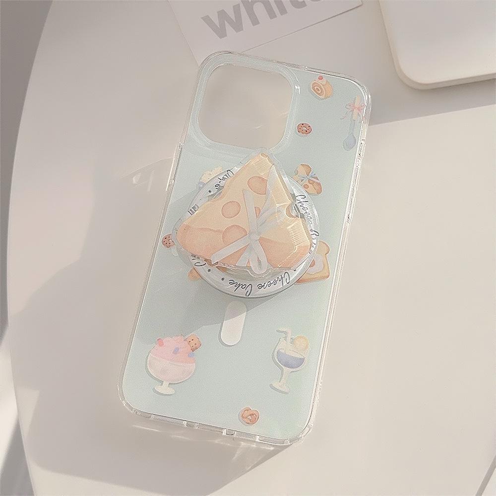 Double Layer Magnetic Iphone15 Suitable for Apple 14 Mobile Phone Case 16pro Max Magnetic Bracket 13pro Cheese 12