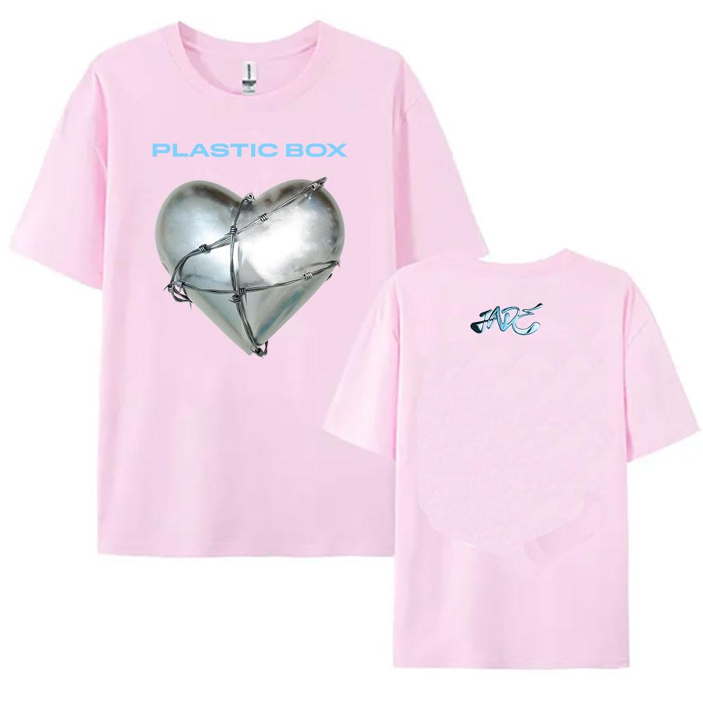 Jade Plastic Box T-shirt Cotton Short Sleeve Fashion Female Tshirts Singer Graphic Printing Clothing Unisex Streetwear Women Tee