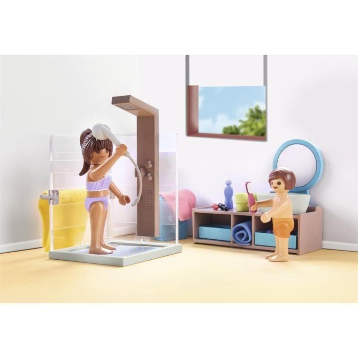 Playmobil 71611 salle de bains avec douche et baignoire, my life, maison d'architecte, 55 pièces, dès 4 ans
