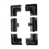 6 Pcs ABS Plastic Corner Bracket Solar Panel Roof Drill Free Mount for RV Boats Motorhomes Buses Black