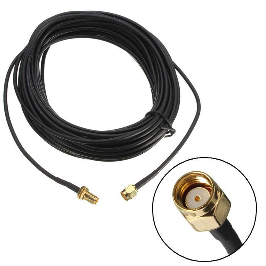 6M RG174 SMA Male to Female Extension Cable Copper Wire for Coax Coaxial Wi-Fi WiFi Network Card Router Antenna