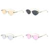 Geometric Square Metal Frame Sunglasses With Uv400 Protection For Fashionable Outdoor Activities