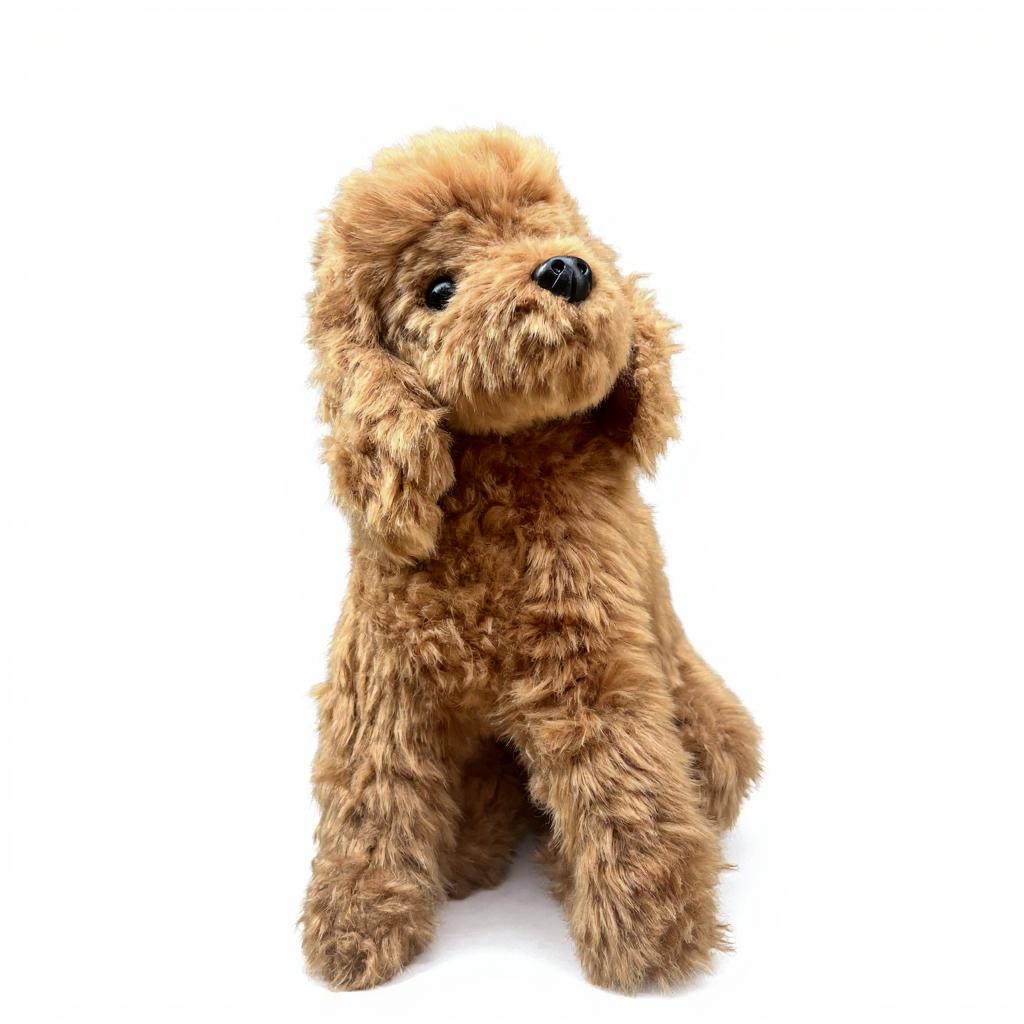 Реалистичная Плюшевая Игрушка Пудель Имитация Домашнего Животного Собака Кукла Детский Подарок Подходит Для Домашнего Декора Коллекции