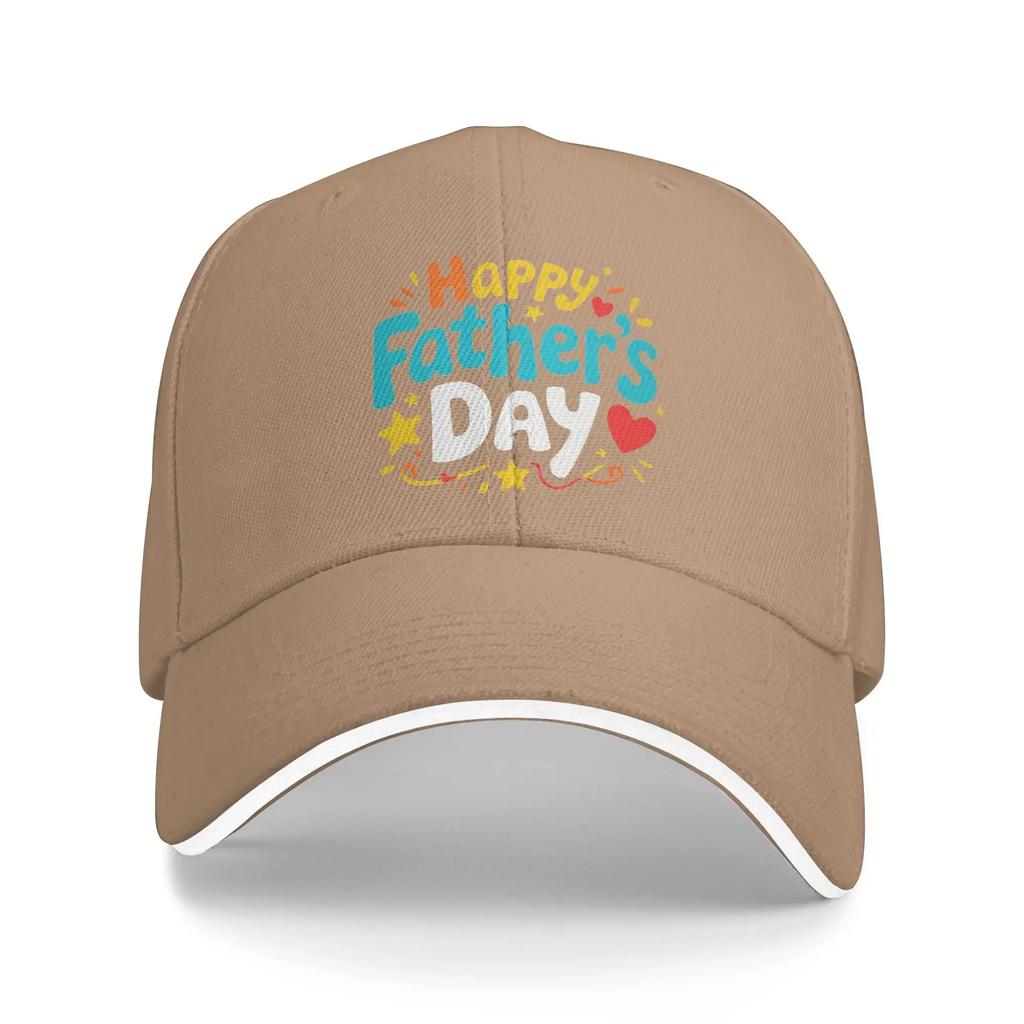 Summer Casual Baseball Cap Happy Fathers Day Cartoon Letter Hiking Fishing Trucker Hat Men Adult Breathable Funny Snapback Cap