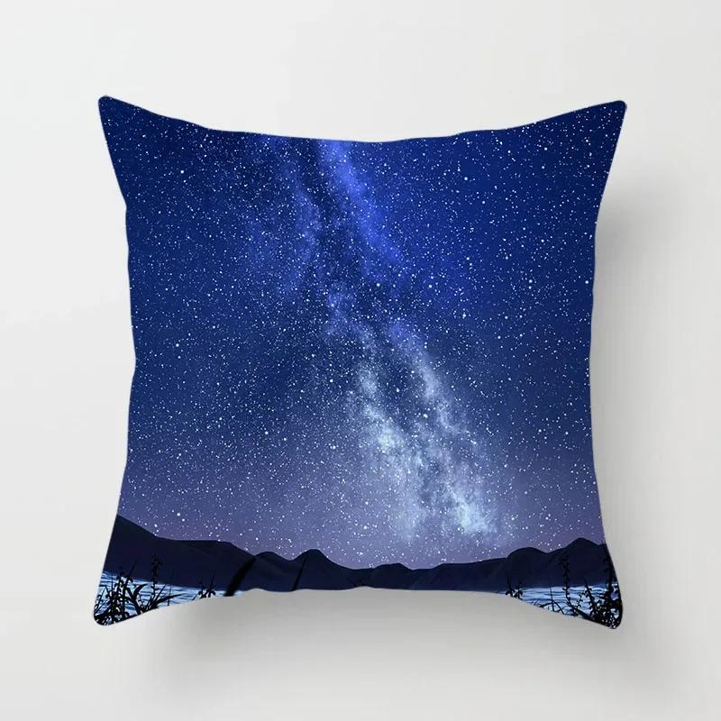 Himmel Landschaft Gedruckter Kissenbezug Wohnzimmer Sofa Dekoration Bett Zuhause Kissenbezug