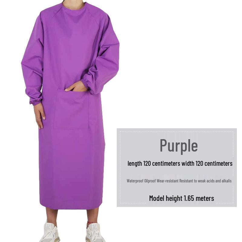 Unisex Waterproof Oil-Proof Long Sleeve Apron for Kitchen and Home