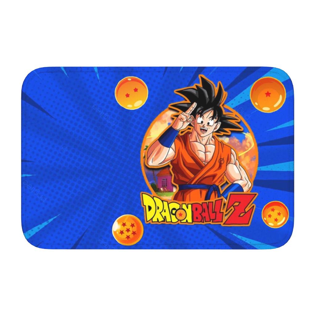 Custom Goku Anime Doormat Non-Slip Entrance Welcome Kitchen Bath Floor Door Mat Cute Cartoon Toilet Living Room Carpet Rug