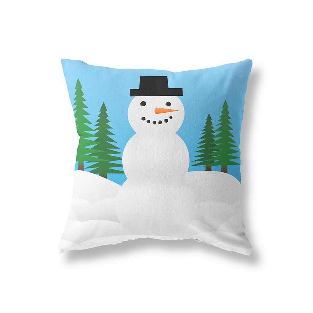 Home Decoration Christmas Theme Printing Pattern Polyester Cushion Cover Home Living Room Sofa Decoration Pillow Pillow Cover