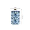 Blue and White Porcelain Tea Canister Cylindrical Candy and Dry Fruit Sealed Box Household Ceramic Nut and Dessert Storage Jar