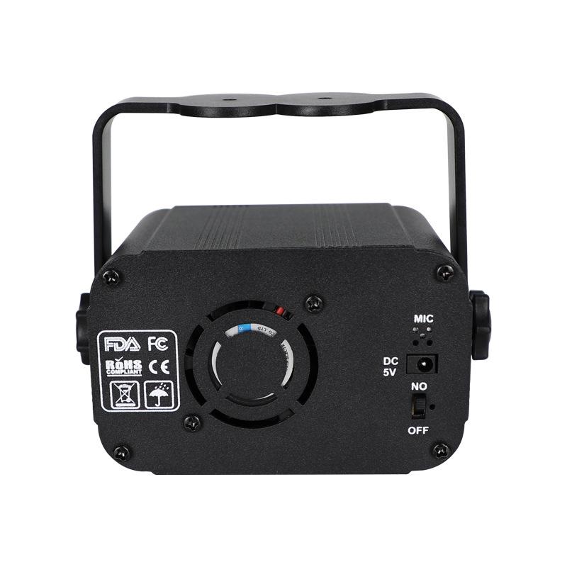 UV6 Mini Laserlicht - 8-Loch Farbwechselnde KTV-Atmosphäre und Bühnendekor Strahl-Stroboskoplicht