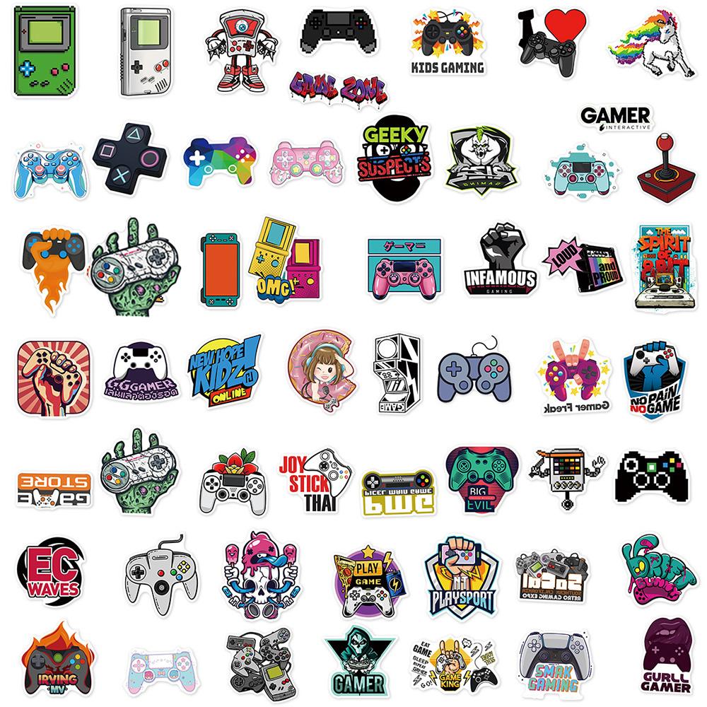 10/30/50pcs Vintage Video Game Joystick Stickers Cartoon for Skateboard Laptop Motorcycle Cool Gamepad Waterproof Sticker Decals