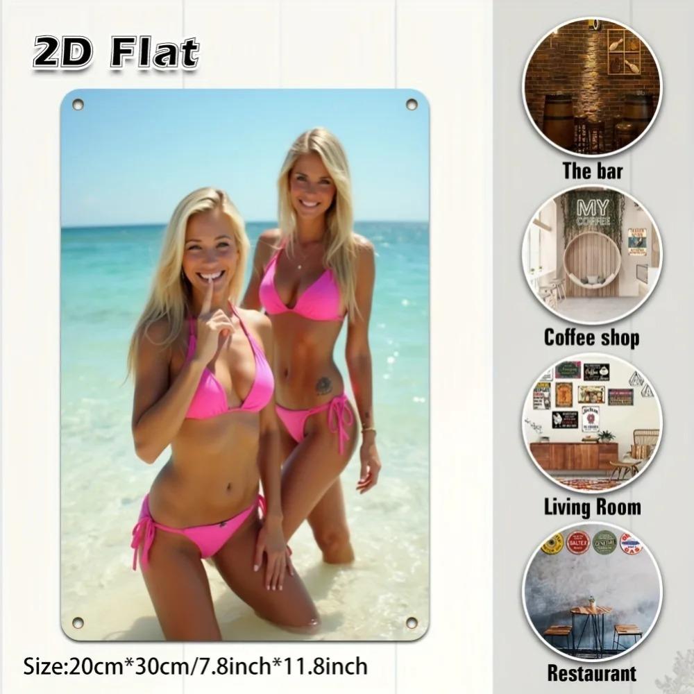 D Bikini Girl Canvas Art Modern Home Decor Wall Painting for Bar Cafe Gift