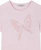 Guwolsibil Lace Patch Short-Sleeved Top Pink