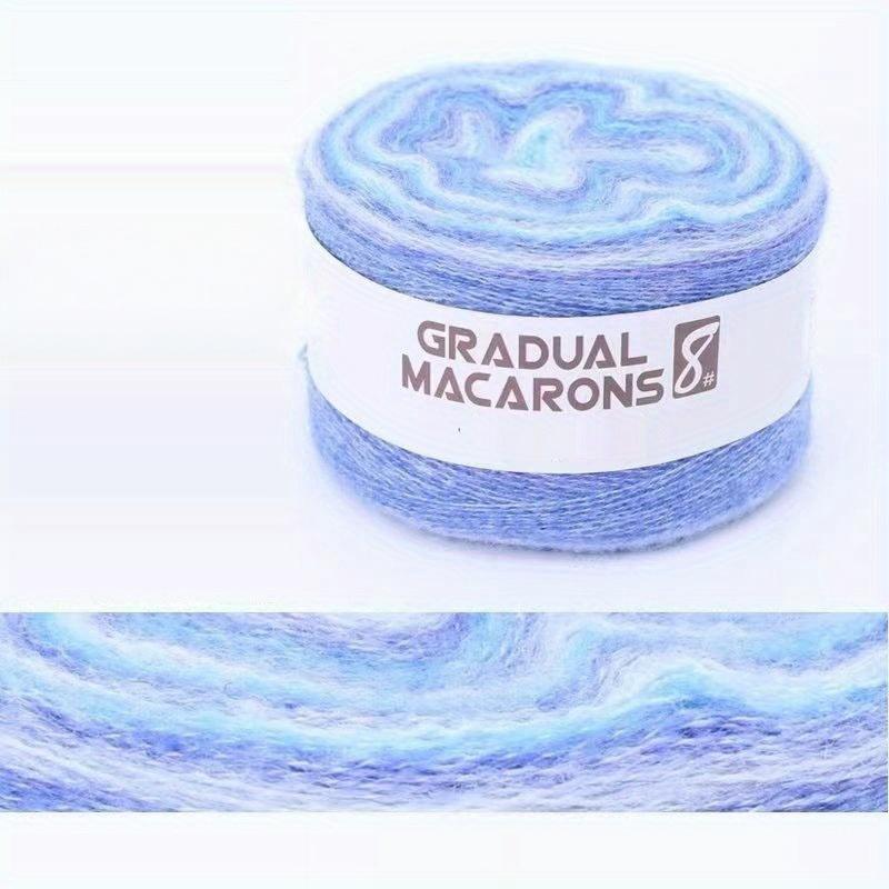 6pcs Gradient Yarn Chunky Polyester Knitting Bundle for Gloves & Hats - Multicolor Ombre, 600g DIY Yarn