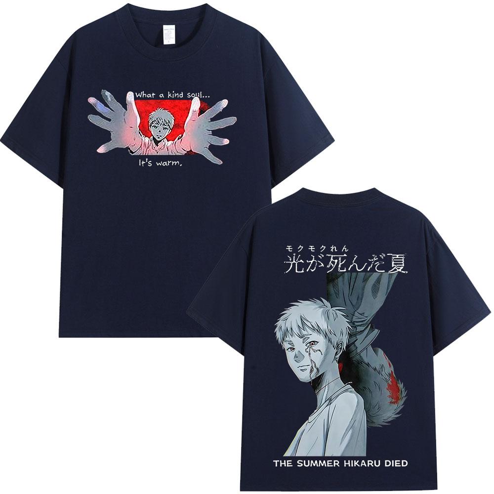 Anime The Summer Hikaru Died Yoshiki TShirt Fashion Harajuku ONeck Tshirts Unisex Women Cotton Casual Loose T Shirts Streetwear