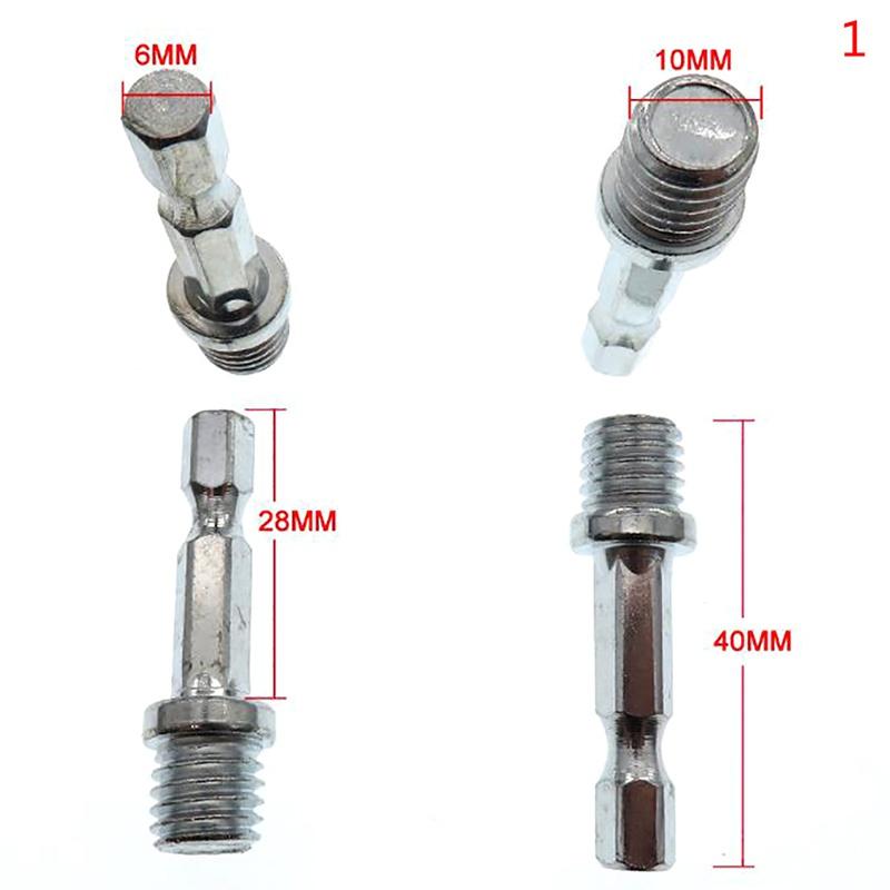 1 Stück Neu 10/14mm 1/4 Sechskant Verbindungsstangenadapter Bohrfutter M10 M14 Polierscheibenverbindung Sechskant Verbindungsstange