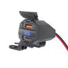 100W PD QC3.0 Motorcycle Handlebar Charger USB Port Adapter Power Adapter with Voltmeter for Motorbike Mobile Phone Charger