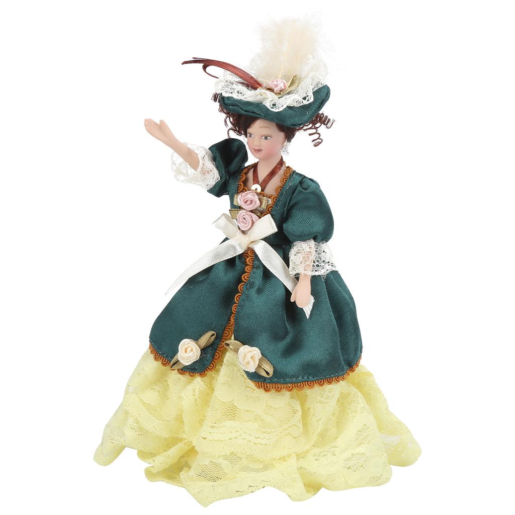 1 12 Doll House Victorian Lady Women Miniature Porcelain Dolls Doll House Decoration