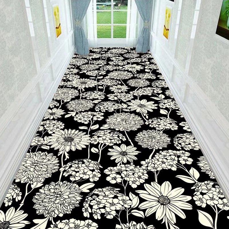 Modern Fashion Household Long Corridor Carpet Runner Home Decoration Hotel Hallway Rug Washable Villa Stairway Mats Customizable