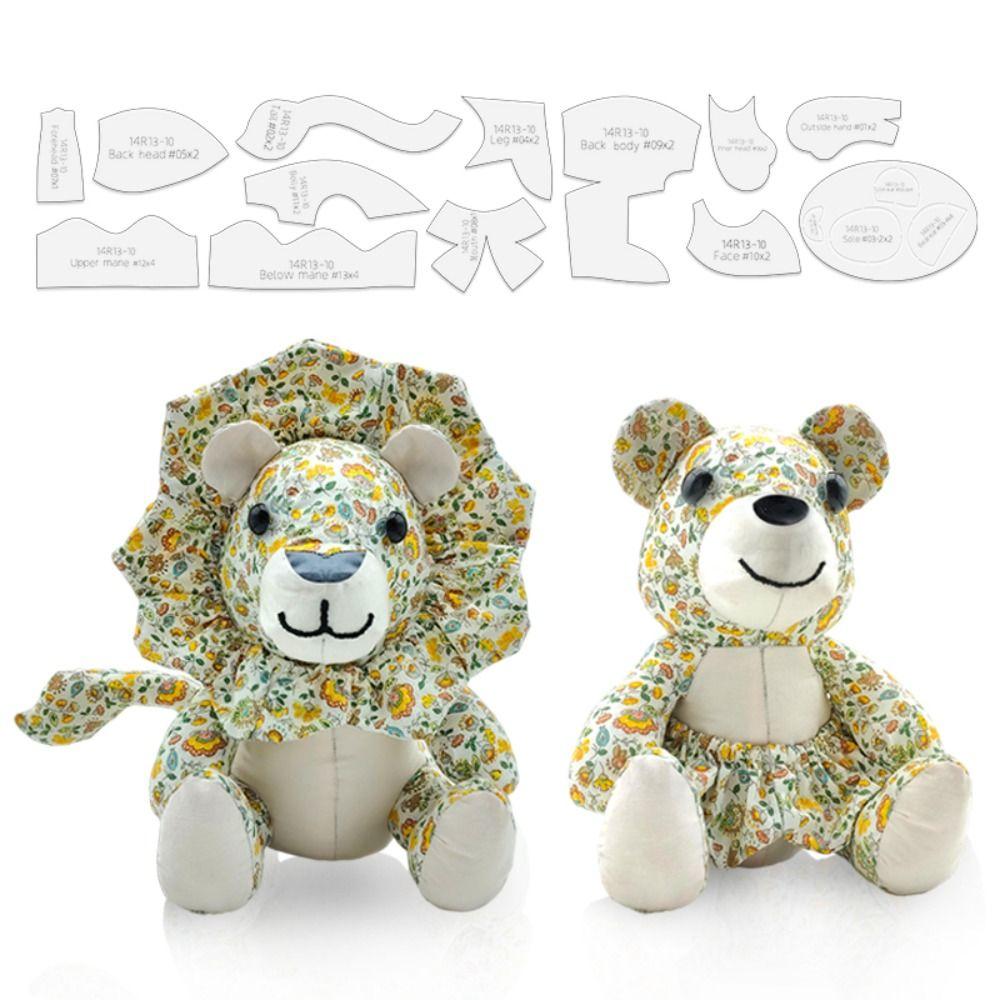 13PCS Handmade Lion DIY Template Ruler Transparent Sewing Templates Quilting Ruler  Adults