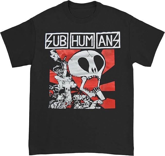 Subhumans Skeleton Mic T-shirt - Live Album Shirt - Mens Tees Unisex T-Shirt XXL