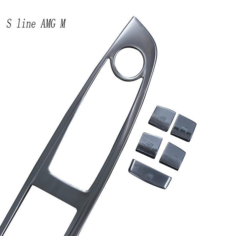 For BMW 5 Series F10 F18 2011-2017 Car Door Armrest Panel Window Glass Lift Button Switch Covers Stickers Interior