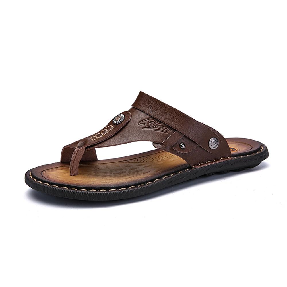 Foreign Trade Large Size New Foot Flip-flops, Beach, Large Size Men's Leather Towels Are In Stock All Year Round, Rubber