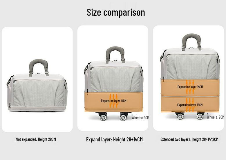 Women's Large Capacity Wheeled Travel Bag - Lightweight, Foldable, Universal Wheels